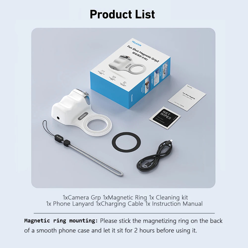 Magnetic Phone Camera Grip