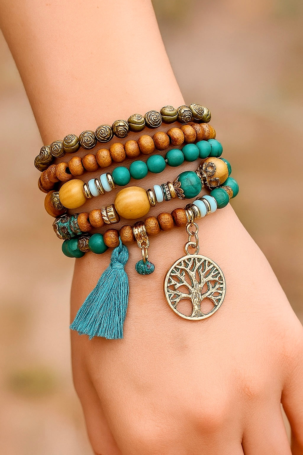 Bohemian Bracelet 4 Pcs Set