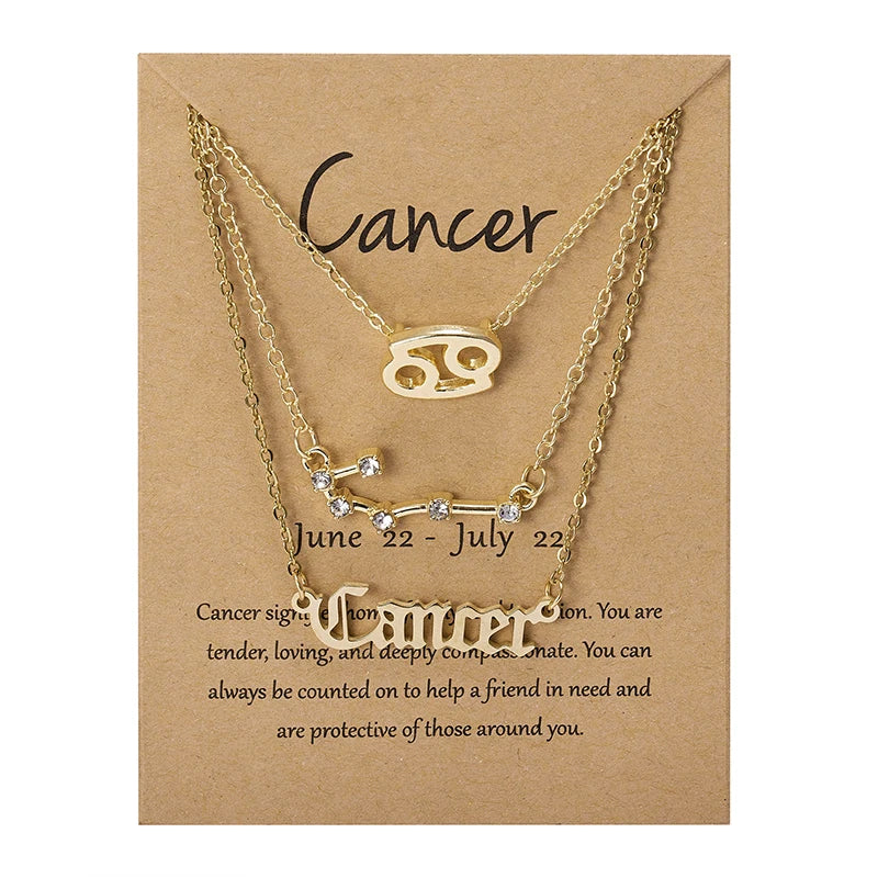 Zodiac Sign Necklace Set