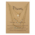 Zodiac Sign Necklace Set