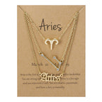 Zodiac Sign Necklace Set