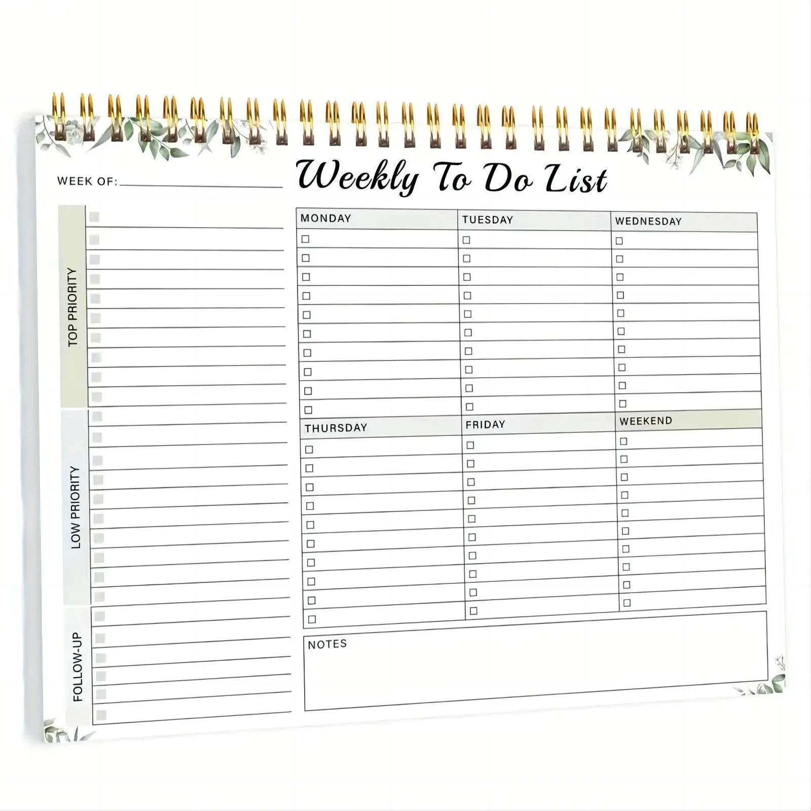 Weekly Planner To-Do List 52 Page
