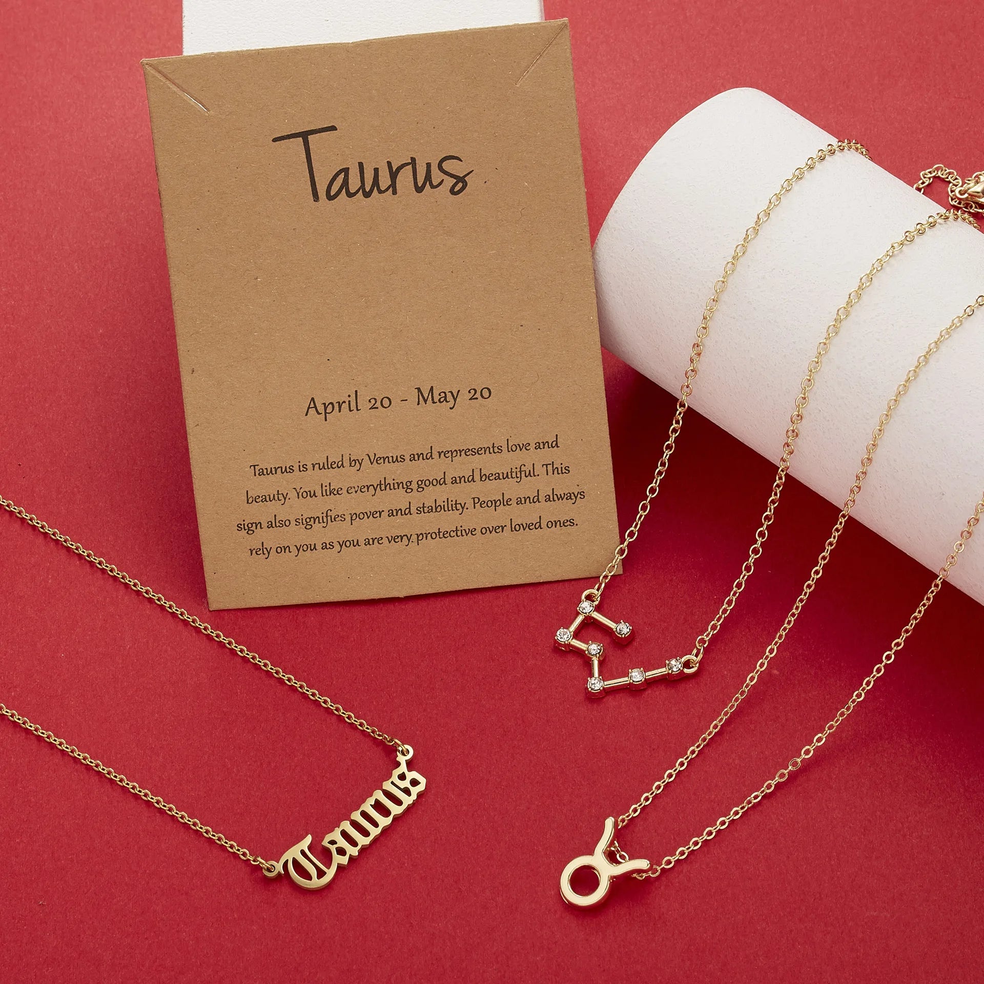 Zodiac Sign Necklace Set