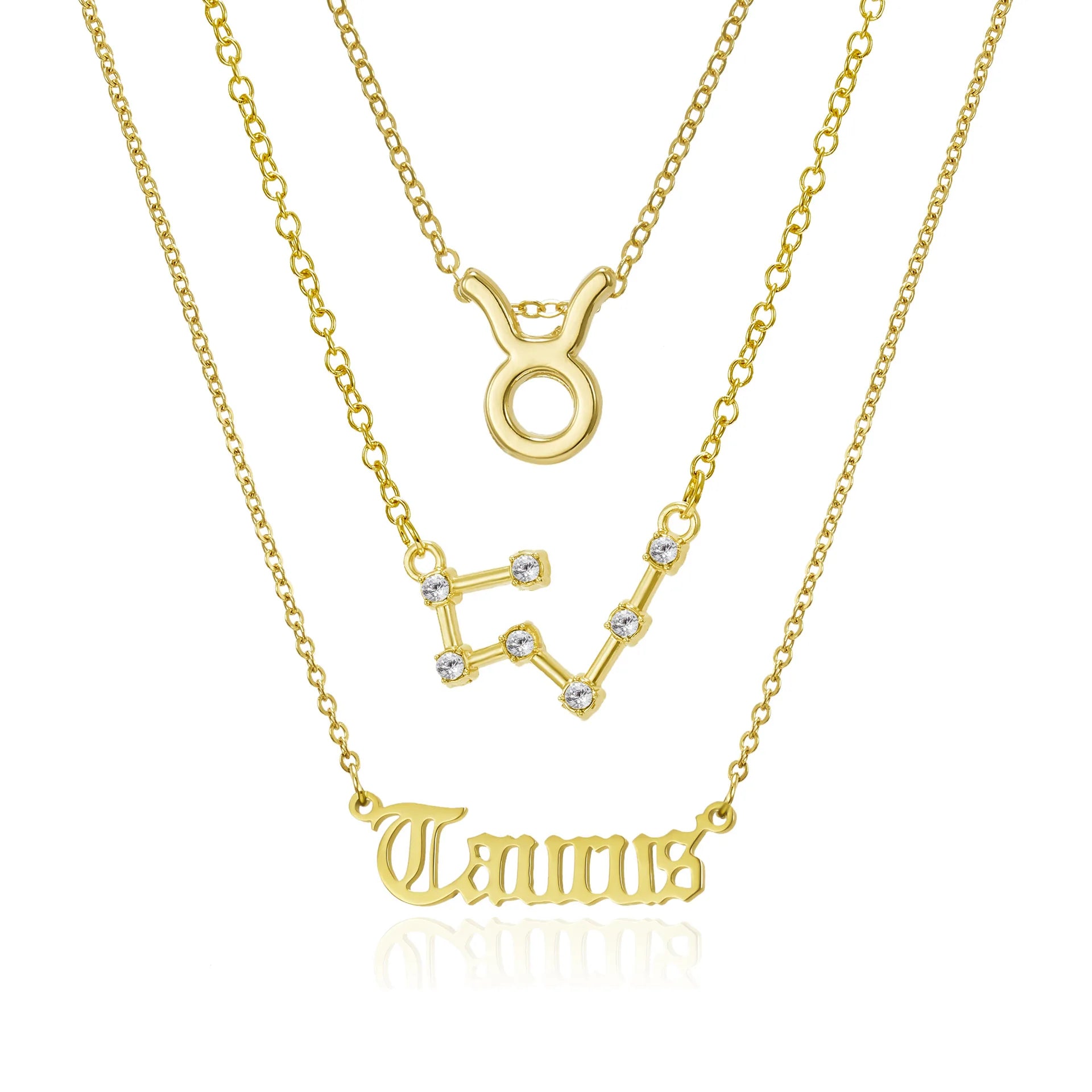 Zodiac Sign Necklace Set