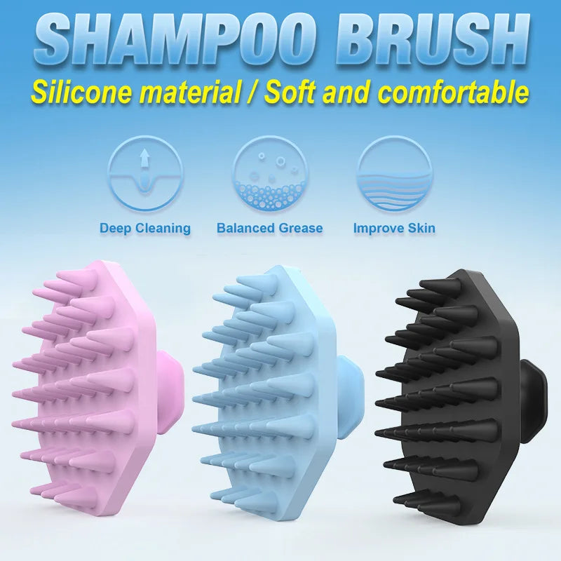 Silicone Shampoo Scalp Hair Massager