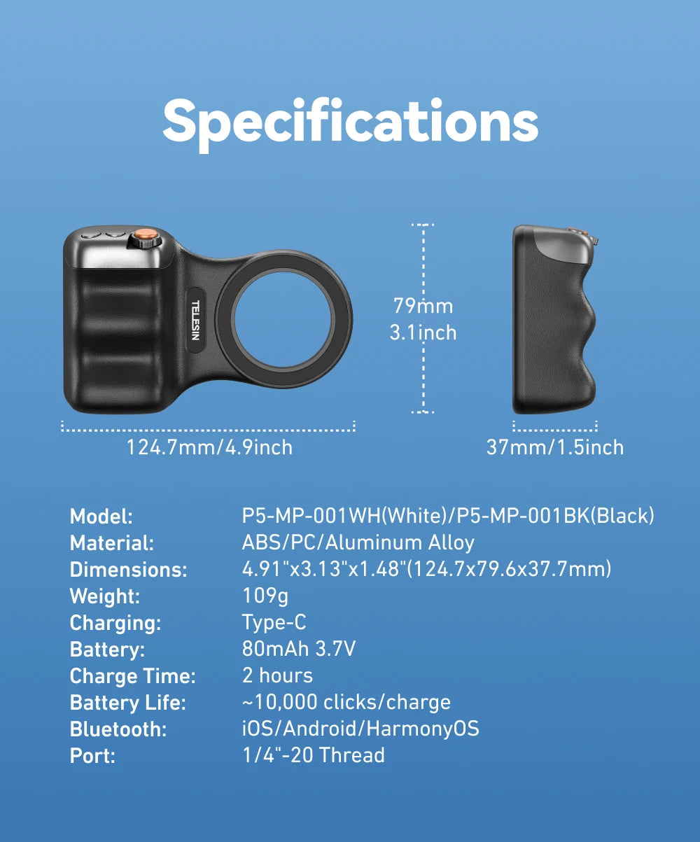 Magnetic Phone Camera Grip