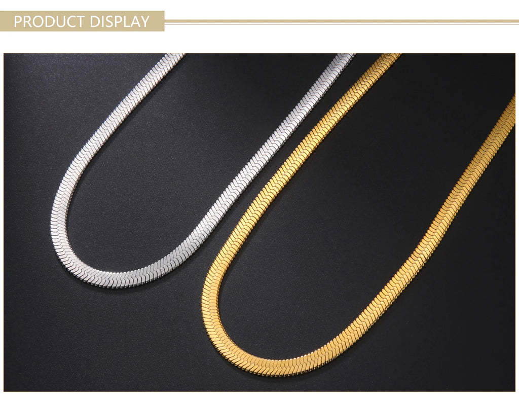 Snake Chain Necklace - Stainless Steel