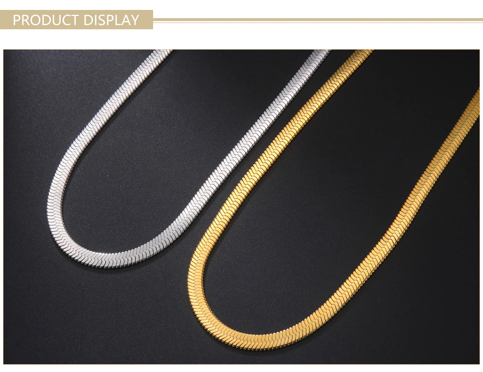 Snake Chain Necklace - Stainless Steel