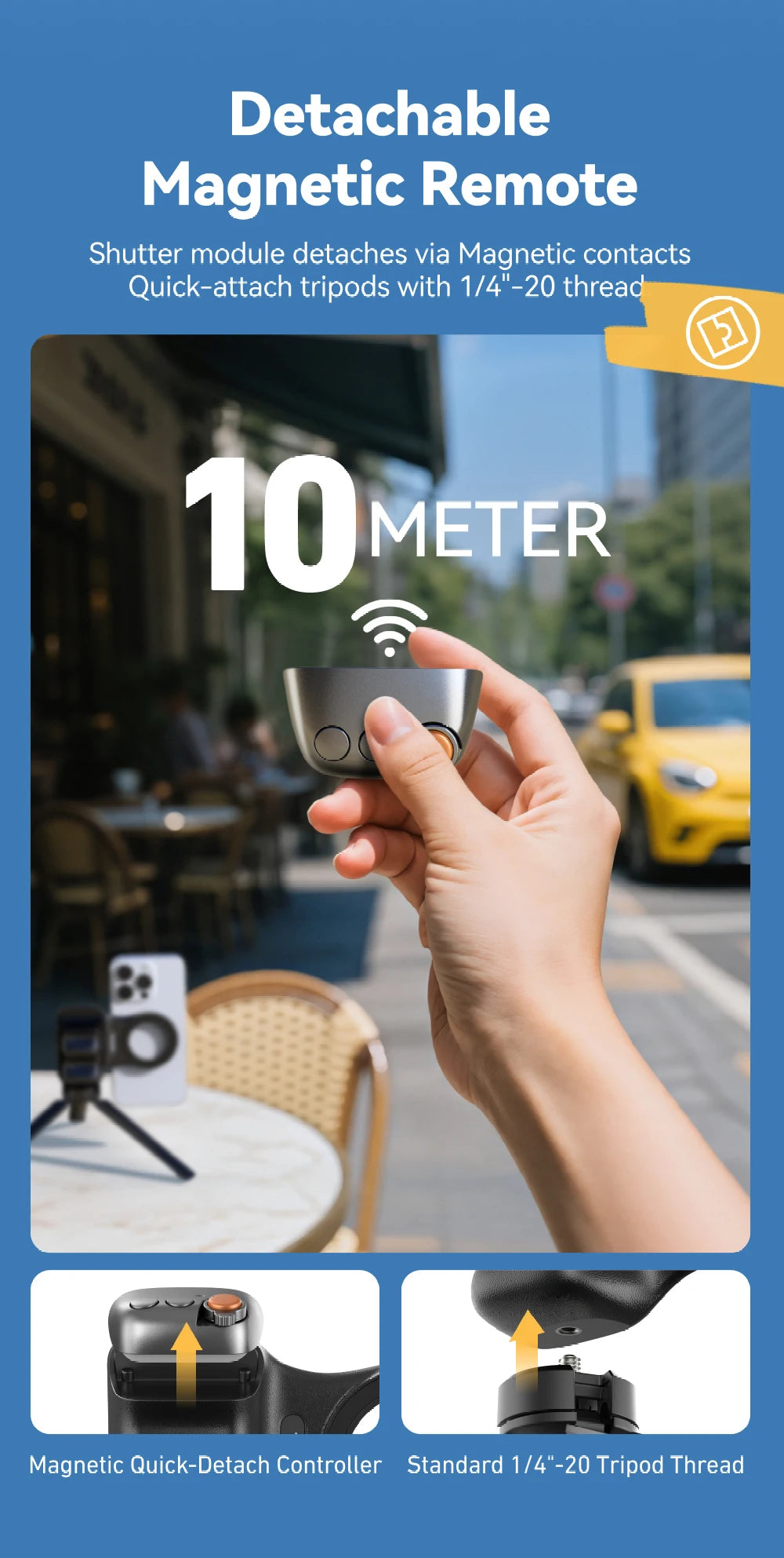 Magnetic Phone Camera Grip