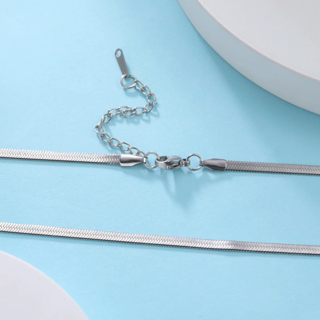 Snake Chain Necklace - Stainless Steel