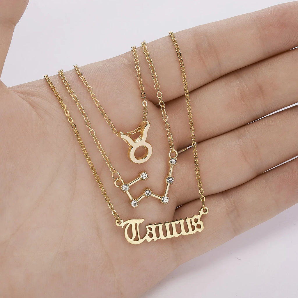 Zodiac Sign Necklace Set