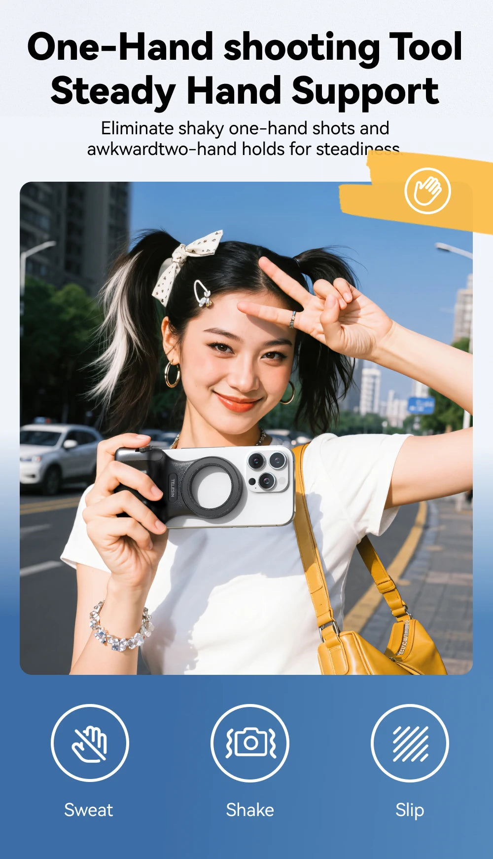 Magnetic Phone Camera Grip