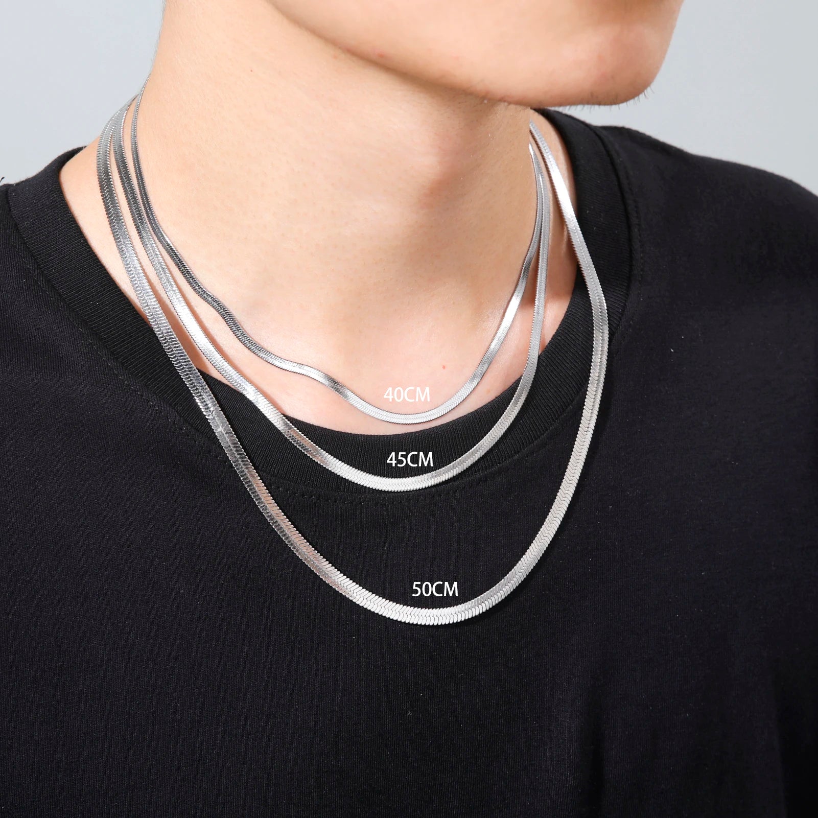 Snake Chain Necklace - Stainless Steel