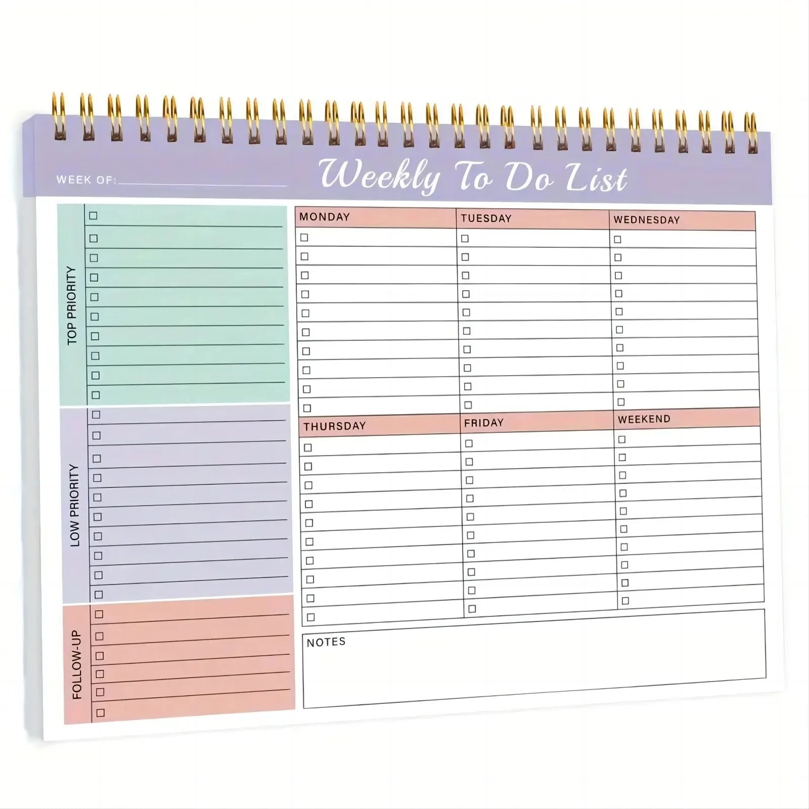 Weekly Planner To-Do List 52 Page