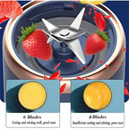 Portable Juicer Cup 6 Blade Blender